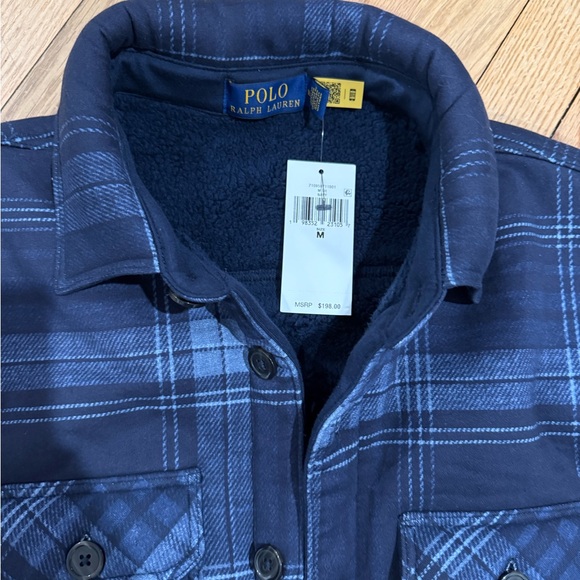 Polo by Ralph Lauren Blue Plaid Shirt Jacket - Picture 1 of 3